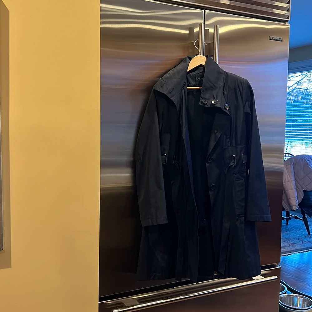 Blue rain jacket